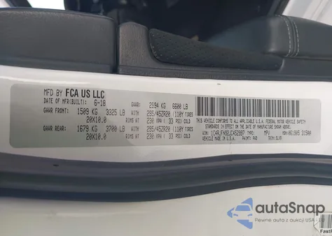 2018 Jeep Grand Cherokee Trackhawk 4X4 z USA, uszkodzony, nr VIN 1C4RJFN92JC452997